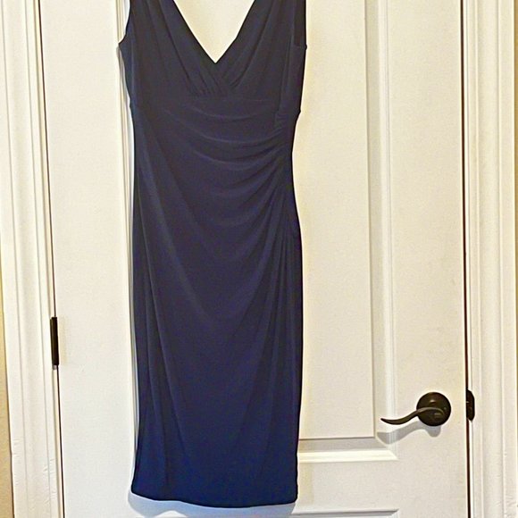 Ralph Lauren Blue Evening Dress with Rhinestone Accents *WORN ONCE!* - Picture 2 of 13